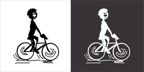 IIlustration Vector graphics of Cycling icon