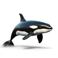 Obraz na płótnie Canvas Killer whale isolated on white background