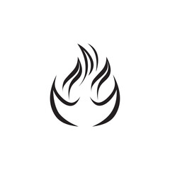 Fire flame logo template vector