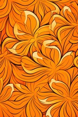 Orange cartoon illustration of a pattern with one break in the pattern