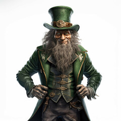Obraz premium Leprechaun isolated on white background