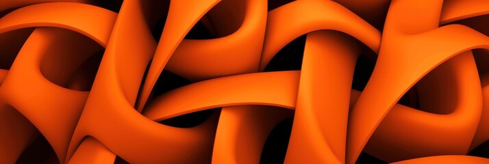 Orange simple repeating interlocking figure