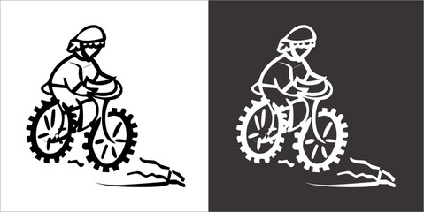 Fototapeta na wymiar IIlustration Vector graphics of Cycling icon