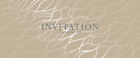 Fototapeten Elegant vector abstract background with silver waves. Modern premium gradient illustration for cover design, card, flyer, poster, luxe invite, wedding card, prestigious voucher and invitation. © Maribor