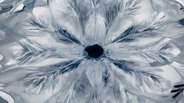 Crystalline structure resembling a frozen flower
