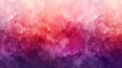 Foto op Canvas modern abstract soft colored background with watercolors and a dominant red and purple color © Artistic Visions