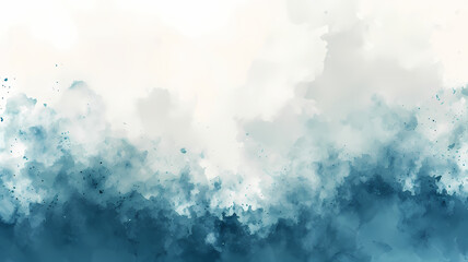 modern abstract soft colored background with watercolors and a dominant white and blue color - obrazy, fototapety, plakaty