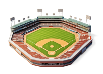 baseball field stadium in 3D