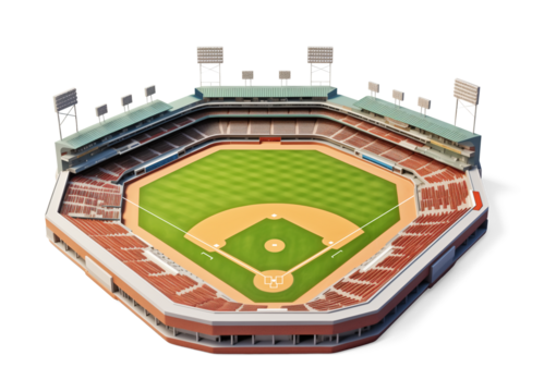 baseball field stadium in 3D