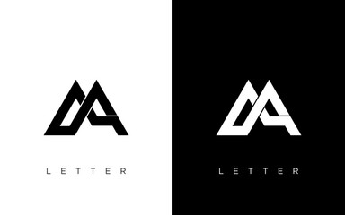 Initial MA letter Logo Design vector Template. Abstract Letter MA logo Design