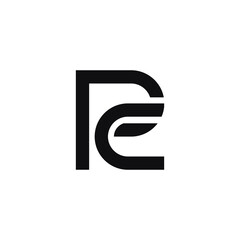 creative minimal PC monogram logo  letter PC CP initial logo