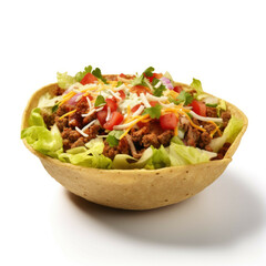Taco Salad isolated on white background