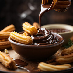 Crispy Churros - Irresistible Spanish Delight with Rich Chocolate Dip
