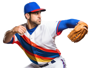 pro hispanic baseball pitcher about to throw a ball