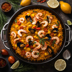 Saffron Seafood Paella - A Flavorful Spanish Delight