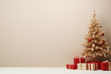 christmas background with gift boxes