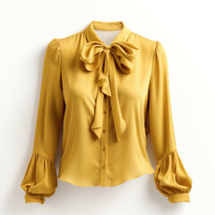 Obraz premium Yellow Blouse isolated on white background