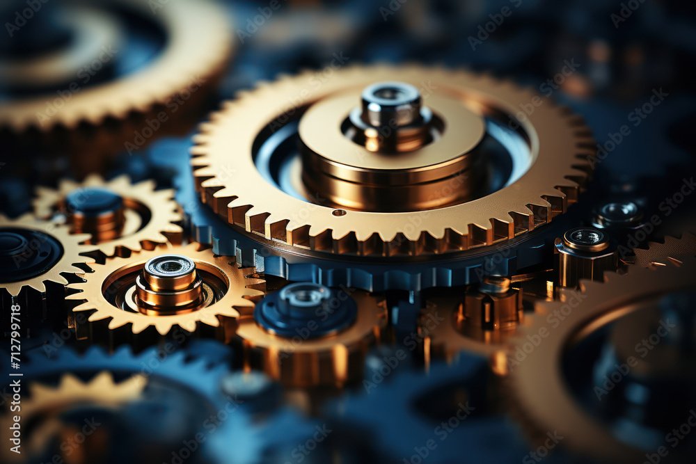 Poster pixelated gears turning in harmony, symbolizing the seamless operation and functionality of intercon