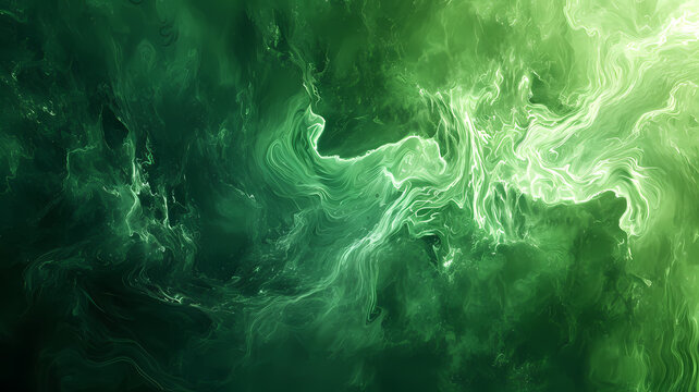 abstract digital art background with green colors