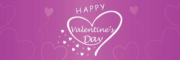 Happy valentines day. Vector banner, greeting card, flayer, poster,  with text Happy valentines day