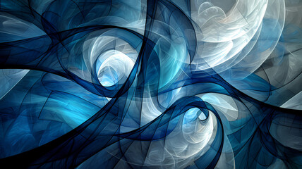 abstract illustration digital art background with blue colors