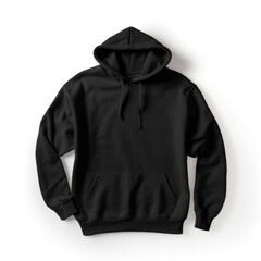 Black Hoodie isolated on white background