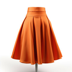 Orange Skirt isolated on white background