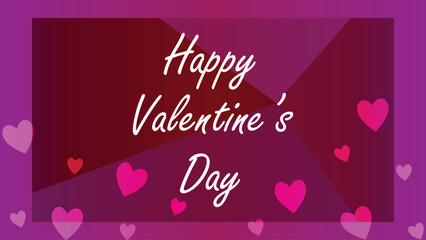 Happy valentines day. Vector banner, greeting card, flayer, poster, with text Happy valentines day