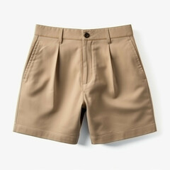 Beige Shorts isolated on white background