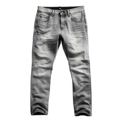 Gray Jeans isolated on white background