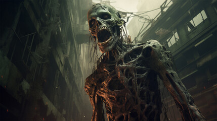 ゾンビのイメージ - image of Zombie - No1-7 Generative AI - obrazy, fototapety, plakaty
