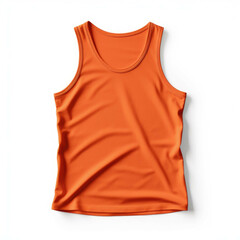 Orange Tank Top isolated on white background