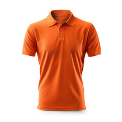Orange Polo Shirt isolated on white background
