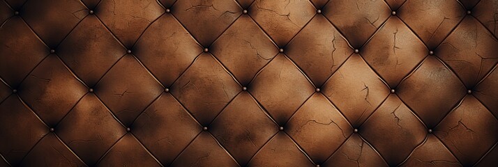 Elegant brown leather background texture with stylish captions and intricate design elements