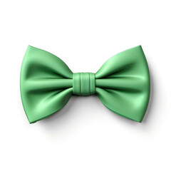 Green Bow Tie isolated on white background