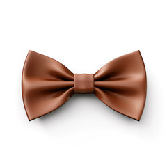 Brown Bow Tie isolated on white background