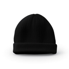 Black Beanie isolated on white background
