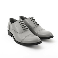 Gray Oxfords isolated on white background