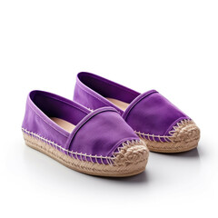 Purple Espadrilles isolated on white background