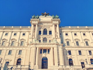 Fototapeta na wymiar Austria Vienna city Hofburg imperial palace along Rhine river and Danube river 