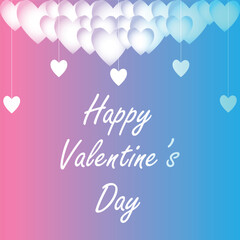 Happy valentines day. Vector banner, greeting card, flayer, poster,  with text Happy valentines day