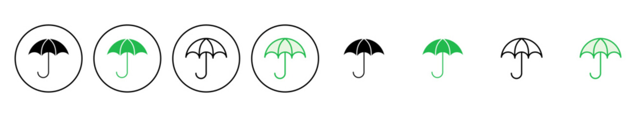 Umbrella icon set. umbrella sign icon