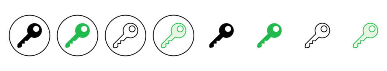 Key icon set. Key vector icon. Key symbol