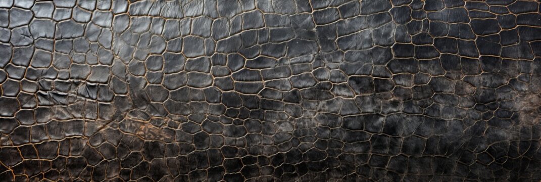 Dark leather textured background with subtle captions and patterns for design purposes