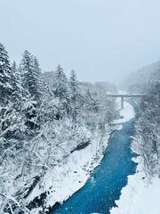 Japan Sapporo Shirahige Waterfalls - obrazy, fototapety, plakaty