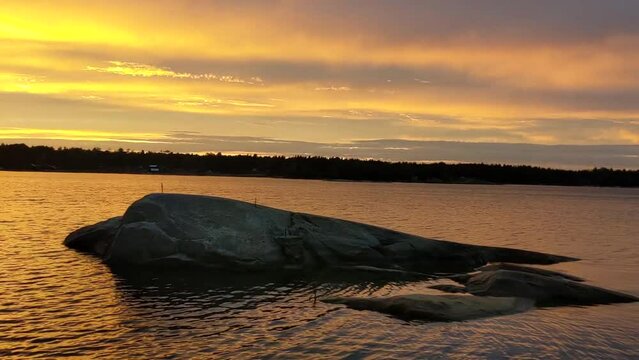 Beautiful sunset in the Swedish Archipelago