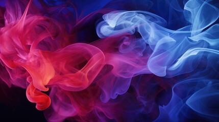 Smoke Symphony A symphony of colors in the form of swirling smoke, a true feast for the eyes. - obrazy, fototapety, plakaty
