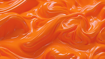 Orange smooth slime background - Generative AI