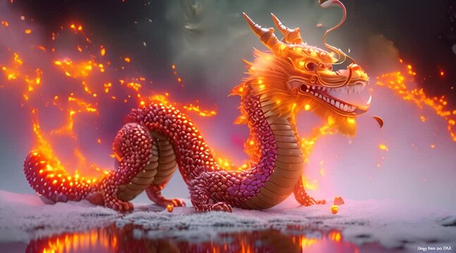 Dragon on Fire. Chinese Dragon