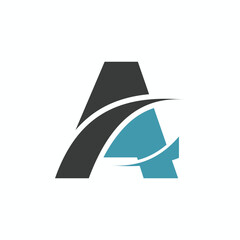 Vector letter a design with creative unique element idea concept and icon